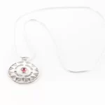 Big Mikaela Silver Necklace with Red Garnet