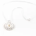 Big Mikaela Silver Necklace with yellow citrine stone