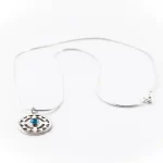 Small Mikaela silver necklace with blue topaz-stone