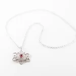 Rene Cranberry-silver necklace with red garnet