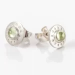 Silver earrings with Peridot stone