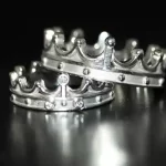 Custom made diamond "crown" rings