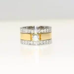 Custom made gold diamond ring